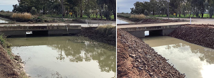 4_Before and after photos of a channel bank rebuild near Griffith_mailchimp
