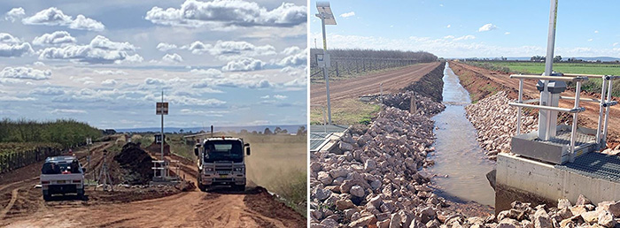 5_Before and after photos of a channel bank rebuild in Bilbul_mailchimp